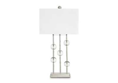 Image for Jaala Clear/Silver Finish Metal Lamp