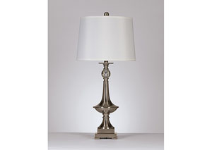 Image for Silver Newlyn Metal Table Lamp (Set of 2)