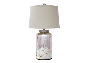 Image for Gold Finish Glass Table Lamp