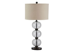 Image for Maleko Clear/Bronze Finish Glass Table Lamp