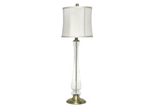 Image for Ardice Clear/Brass Finish Glass Table Lamp