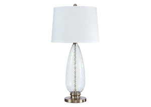 Image for Jannah Clear/Brass Finish Glass Table Lamp