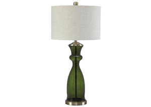 Image for Ambrogio Green Glass Table Lamp