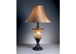Image for Beige/Bronze Danielle Poly Table Lamp (Set of 2)