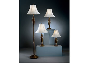 Image for Copper Caron Metal Lamp (Set of 4)