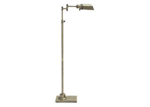 Image for Arawn Antique Brass Finish Metal Floor Lamp