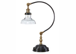 Image for Asahavey Antique Bronze Finish Metal Desk Lamp