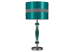 Image for Teal & Silver Finish Acrylic Table Lamp