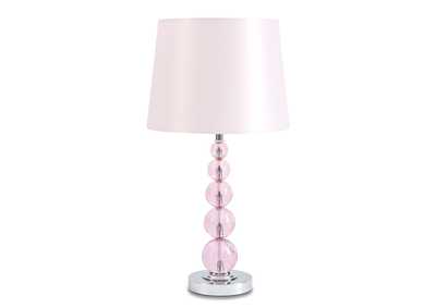 Image for Letty Pink Crystal Table Lamp