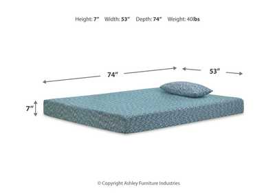 iKidz Blue Full Mattress and Pillow,Sierra Sleep by Ashley