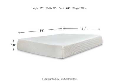 10 Inch Chime Memory Foam Mattress with Adjustable Base,Sierra Sleep by Ashley