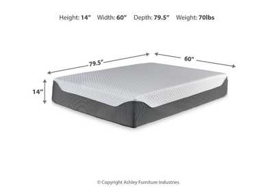 14 Inch Chime Elite Mattress with Adjustable Base,Sierra Sleep by Ashley