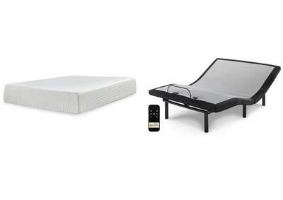 Chime 12 Inch Memory Foam Mattress with Adjustable Base,Sierra Sleep by Ashley