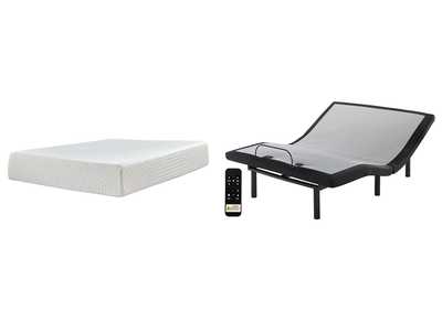 Chime 12 Inch Memory Foam Mattress with Adjustable Base,Sierra Sleep by Ashley