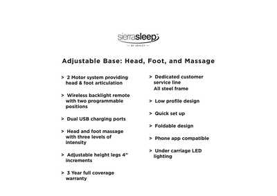 Head-Foot Model Better King Adjustable Base,Sierra Sleep by Ashley