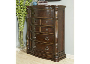 Image for Florentown Dark Brown Five Drawer Chest
