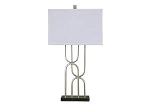 Image for Darielle Silver Finish Metal Table Lamp
