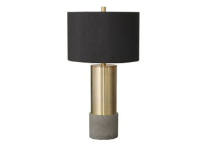 Image for Jacek Gray/Brass Finish Metal Table Lamp