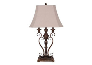 Image for Janetta Antique Copper Finish Poly Table Lamp