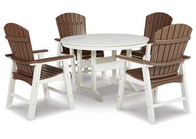 Crescent Luxe Outdoor Dining Table and 4 Chairs,Outdoor By Ashley