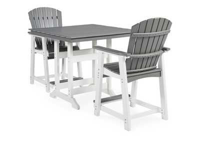 Transville Outdoor Counter Height Dining Table and 2 Barstools,Outdoor By Ashley