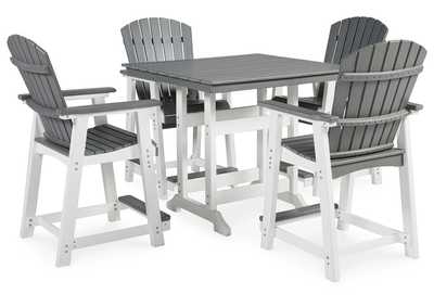 Transville Outdoor Counter Height Dining Table and 4 Barstools,Outdoor By Ashley