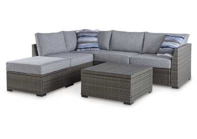 Image for Petal Road Outdoor Loveseat Sectional/Ottoman/Table Set (Set of 4)