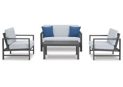 Image for Fynnegan Outdoor Loveseat and 2 Chairs with Coffee Table