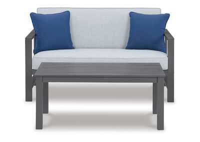 Image for Fynnegan Outdoor Loveseat with Table (Set of 2)