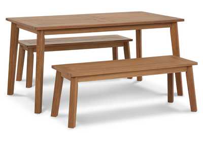 Image for Janiyah Outdoor Dining Table and 2 Benches