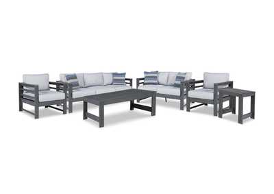 Image for Amora Outdoor Sofa, Loveseat and 2 Lounge Chairs with Coffee Table and End Table