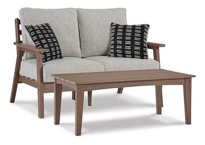 Image for Emmeline Outdoor Loveseat with Coffee Table