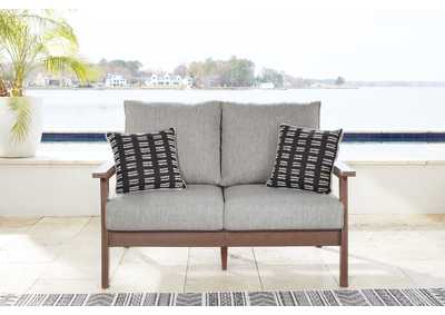 Emmeline Outdoor Loveseat with Coffee Table,Outdoor By Ashley