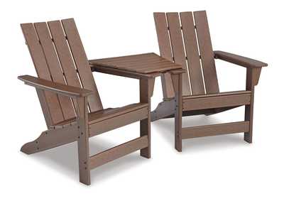 Emmeline 2 Adirondack Chairs with Connector Table,Outdoor By Ashley
