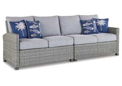 Image for Naples Beach Outdoor Right and Left-arm Facing Loveseat with Cushion (Set of 2)