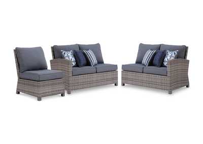 Salem Beach 2-Piece Outdoor Sectional with Chair,Outdoor By Ashley