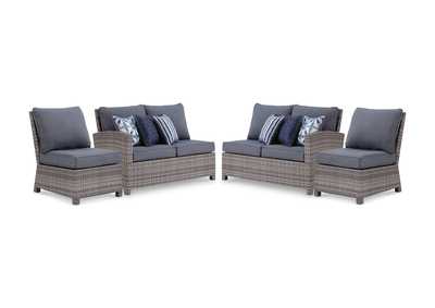 Image for Salem Beach 2-Piece Outdoor Sectional with 2 Chairs
