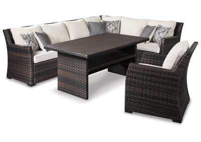Easy Isle 3-Piece Outdoor Sectional with Chair and Coffee Table,Outdoor By Ashley