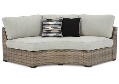 Image for Calworth Outdoor Curved Loveseat with Cushion