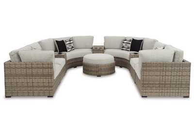 Image for Calworth Outdoor 9-Piece Sectional with Ottoman