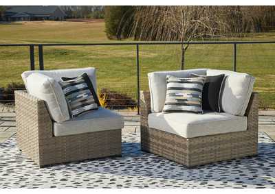 Image for Calworth Outdoor Corner with Cushion (Set of 2)