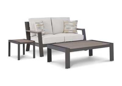 Image for Tropicava Outdoor Loveseat with Coffee Table and End Table