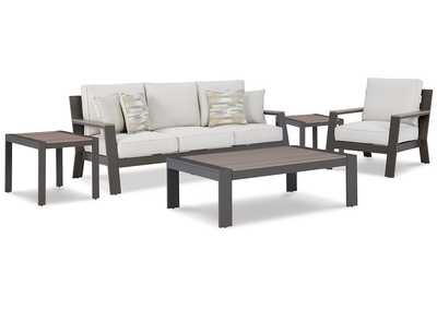 Tropicava Outdoor Sofa and Lounge Chair with Coffee Table and 2 End Tables,Outdoor By Ashley