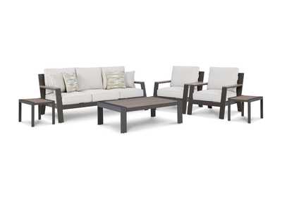 Tropicava Outdoor Sofa and  2 Lounge Chairs with Coffee Table and 2 End Tables,Outdoor By Ashley