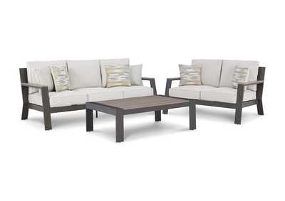 Tropicava Outdoor Sofa and Loveseat with Coffee Table,Outdoor By Ashley