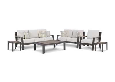 Tropicava Outdoor Sofa, Loveseat and 2 Lounge Chairs with Coffee Table and 2 End Tables,Outdoor By Ashley