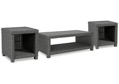 Elite Park Outdoor Coffee Table with 2 End Tables,Outdoor By Ashley