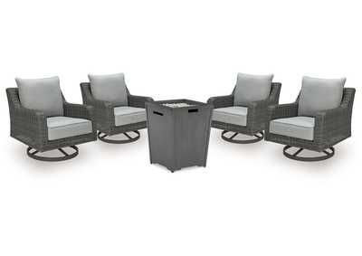 Image for Rodeway South Outdoor Fire Pit Table and 4 Chairs