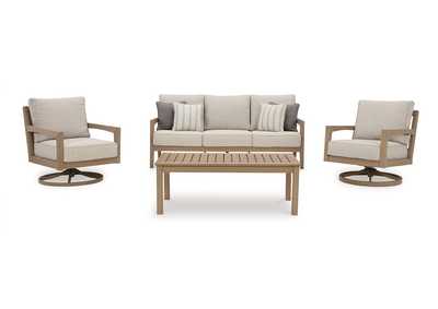 Image for Hallow Creek Outdoor Sofa and 2 Chairs with Coffee Table