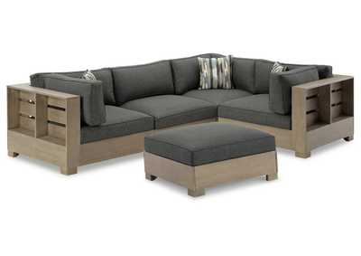 Image for Citrine Park 4-Piece Outdoor Sectional with Ottoman
